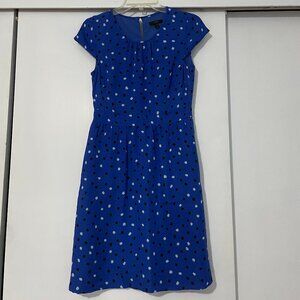 J. Crew royal blue dotted silk dress, Women’s 4
